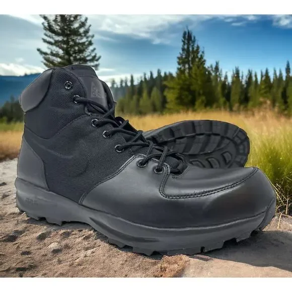 Nike | Shoes | Nike Manoa Acg All Black Leather Lace Up  display picture 3